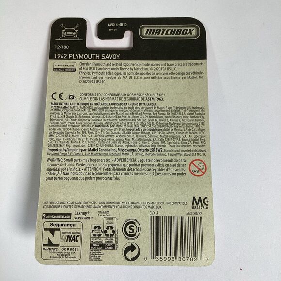 Metal Matchbox Dodge Plymouth Mix D200 Police Savoy 30782 New Sealed - Picture 7 of 9